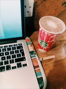 A nice seasonal cup and I even have a word document open (which looks suspiciously blank...)