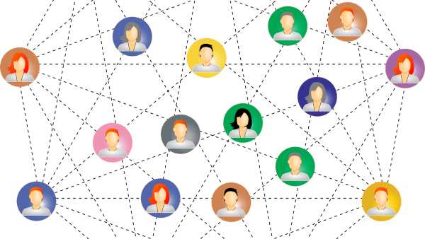 Avatars connected in a virtual network