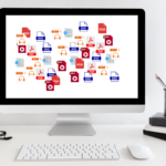 A disorganised desktop containing many different file formats.