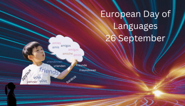 image with words "European Day of Languages 26 Sepember"