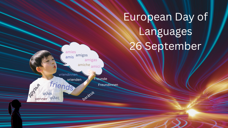 image with words "European Day of Languages 26 Sepember"