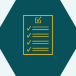 A hexagon with the icon for Professionalism - a clipboard