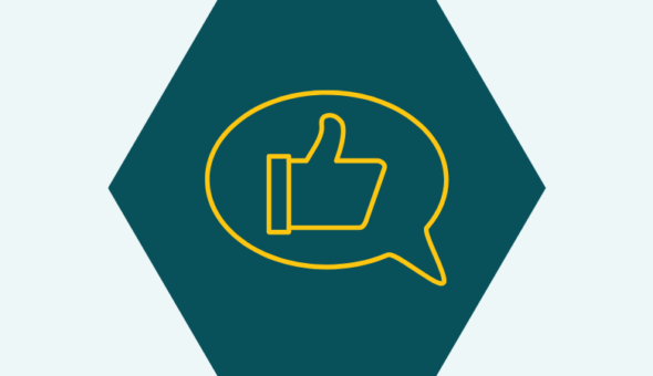 An icon indicating communication skills