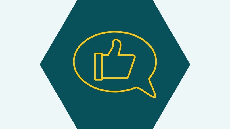An icon indicating communication skills