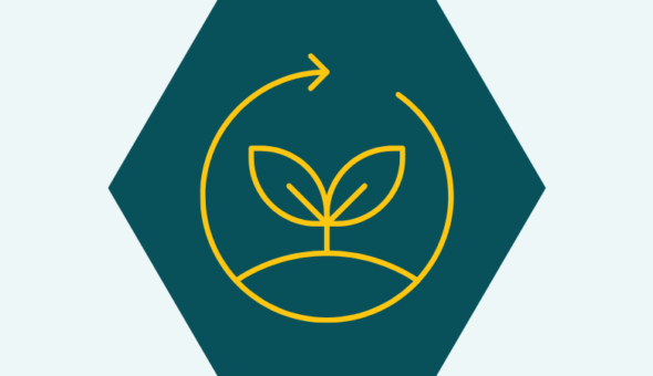 An icon representing sustainability