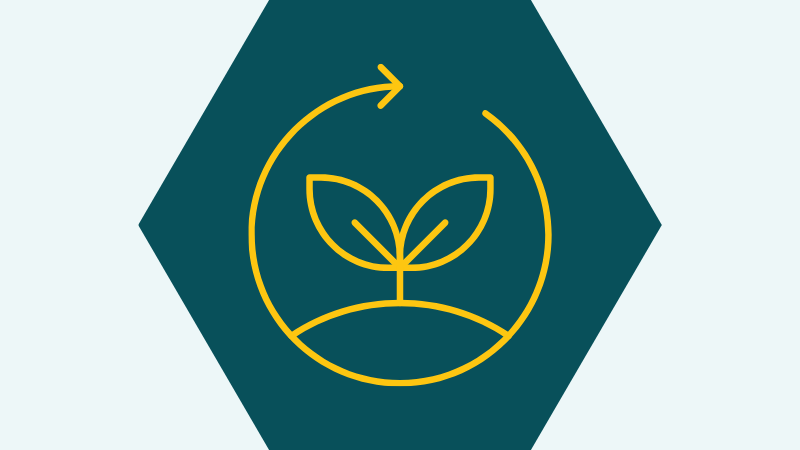 An icon representing sustainability