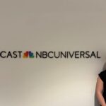 A photo of Emily Lack next to the NBC Universal logo