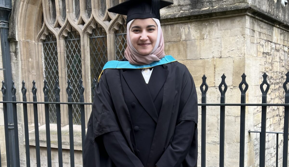 A photogaph of Mariam Amhaz at her graduation