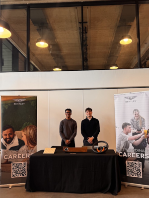 Shyan Shah representing Bentley at a careers event