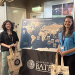 Rebecca and Natalie at a University of Bath stand