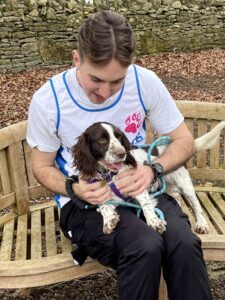 Max with Tabasco, a dog he found and rescued in his second year of University.