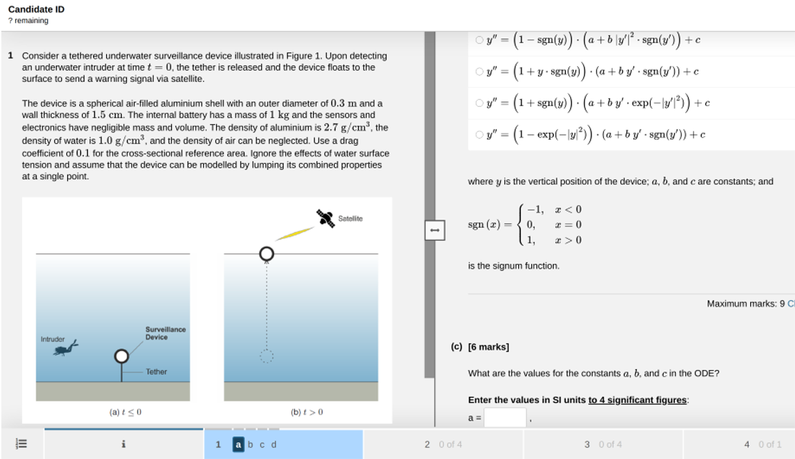 Inspera exam questions.