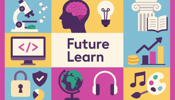An image representing the variety of courses that are offered on the FutureLearn platform, generated by OpenAI