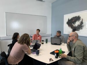 Colleagues around table