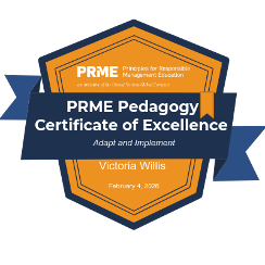 PRME Awarded Badge to Victoria