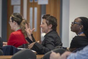 Side view of Participants in room looking forward