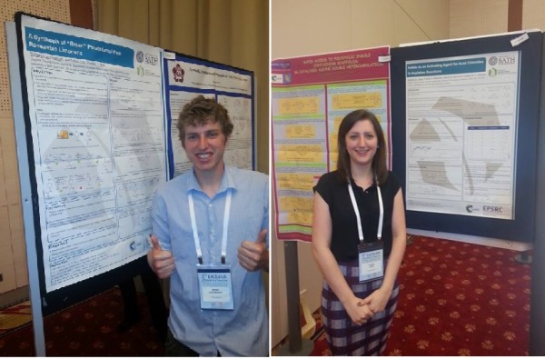 Bill and Caroline presenting their posters