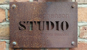 Office sign of stephenson studio