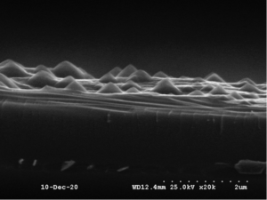 Desertic micro-landscape in a silicon material