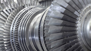 close up of gas turbine