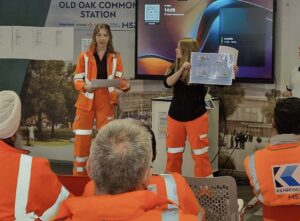Delivering a Health and safety presentation at the company’s annual safety standown.