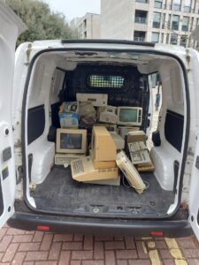 equipment in van