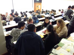 Students gathered in a classroom