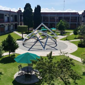 The central square of the university campus