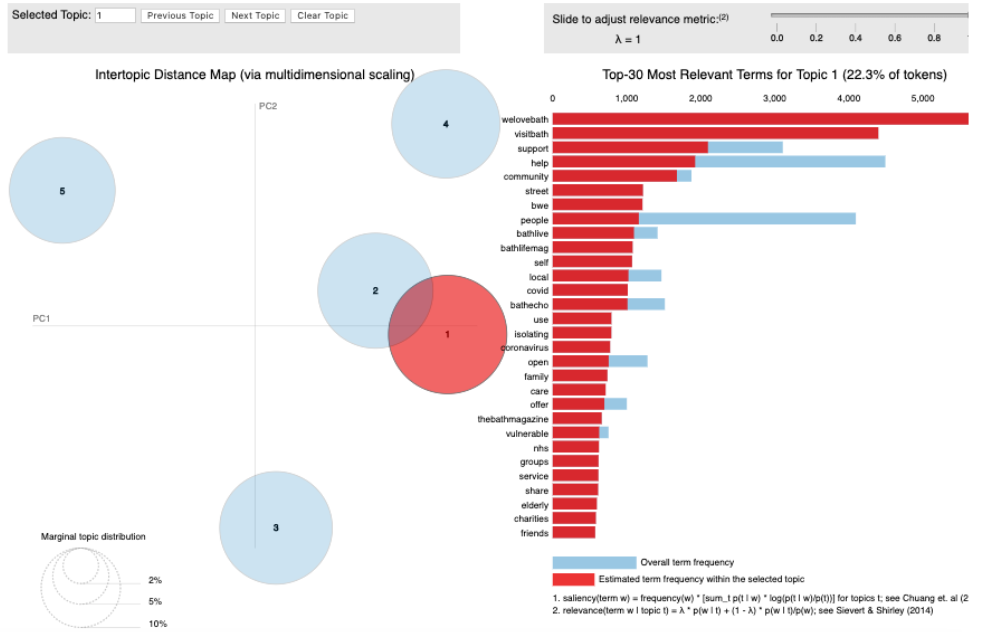 Fig. 6: Twitter topic 1, available via https://www.iuliacioroianu.info/local_digital_communities_topics