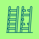 Two ladders, one with broken rungs
