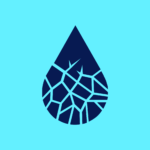 Rain drop with fracture lines through it