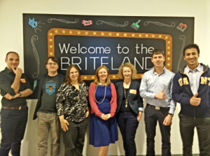 Martin, Simon, Natalie, Stephanie, Siobain, Ventsislav and Prithu (left to right) at the Eventbrite office.