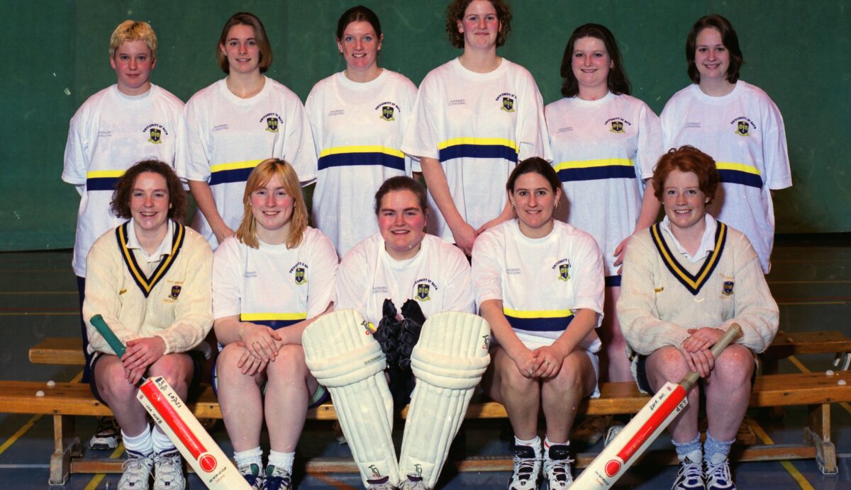 A group of female cricket players