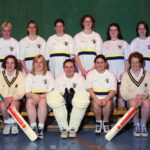 A group of female cricket players