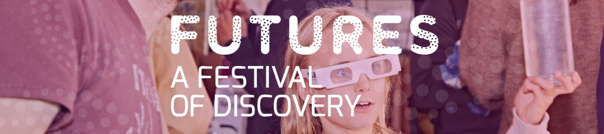 The logo for the FUTURES A Festival of Discovery event