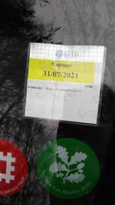 A parking permit.