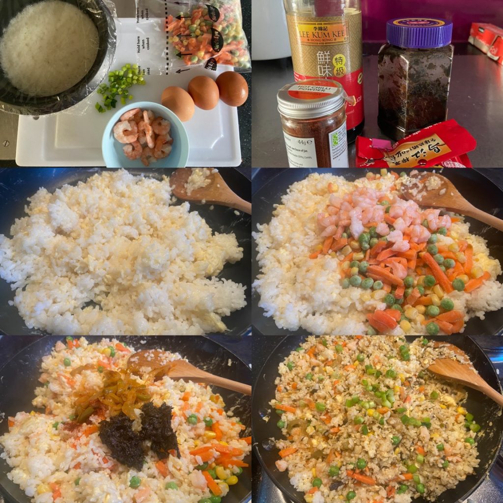 Steps for egg fried rice recipe