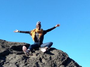 Me on a rock outside Mount Maunganui, New Zealand