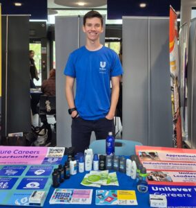 Ben at the Unilever Outreach fair 