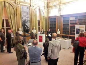 Awards are presented at a reception