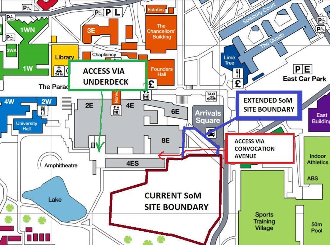 University Of Bath Map Access To 4Es And Rear Of 2E/4E/6E/8E Buildings | Campus Travel Updates