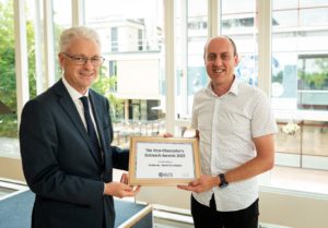 Steve receiving an award from the VC