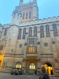 katherine stood in front of the entrance to the House of Lords