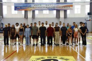 Summer school students and teachers posing for a photo