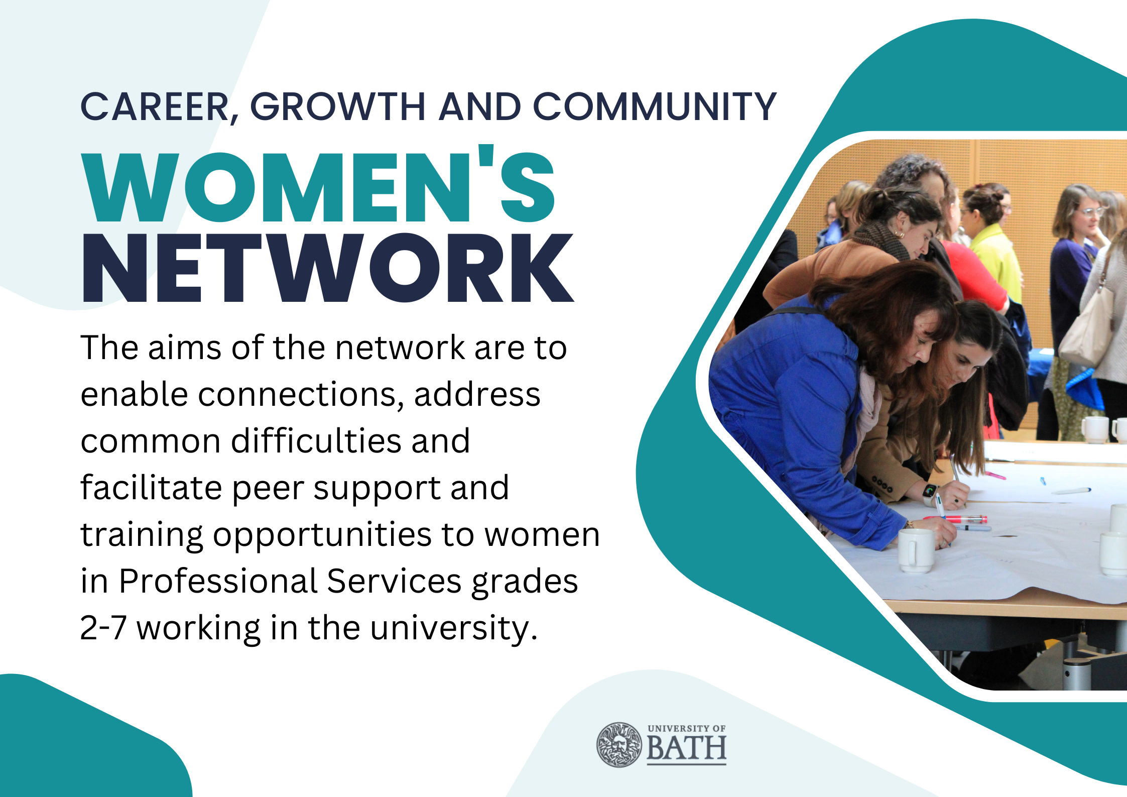 The aims of the network are to enable connections, address common difficulties and facilitate peer support and training opportunities to women in grades 2-7 working in the university