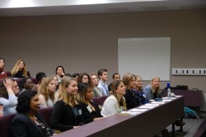 Audience listening to the speakers