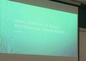 First presentation slide: Using LinkedIn to build a professional online brand