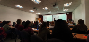 Students listening to a speaker at the Ada Lovelace event at the University of Bath